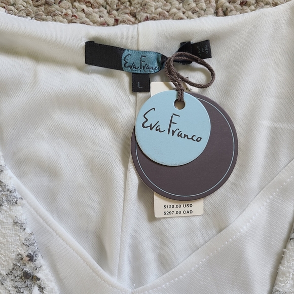 NWT Anthropologie Eva Franco Houndstooth Wrap Blouse Size L 🤍✨️ - Picture 10 of 12